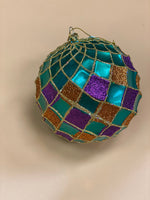 
              Teal/Purple/Orange Ball Ornament
            