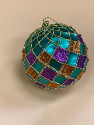 Teal/Purple/Orange Ball Ornament