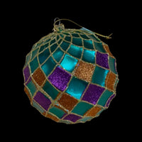 
              Teal/Purple/Orange Ball Ornament
            