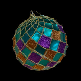 Teal/Purple/Orange Ball Ornament