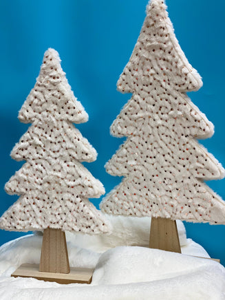 2PC Set- Fur/Sequin Christmas Tree Decor