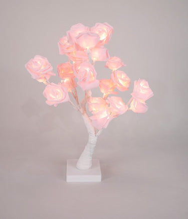 Light Up Pink Roses Tree