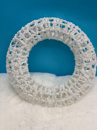 12" White Sequin Wreath