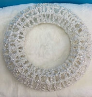 
              12" White Sequin Wreath
            