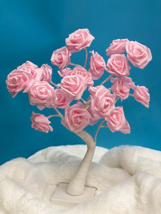 Light Up Pink Roses Tree