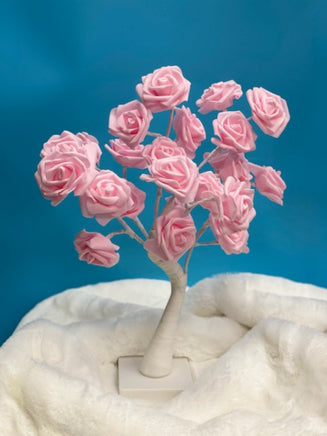 Light Up Pink Roses Tree