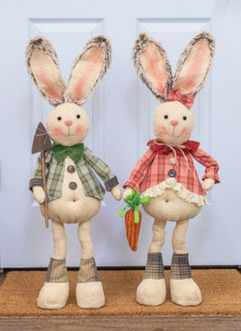 Khaki Plaid Bunny Stander