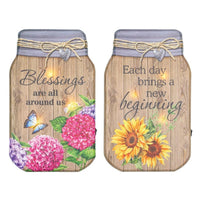 
              Sunflower Blessings Mason Jar Canvas with LED
            