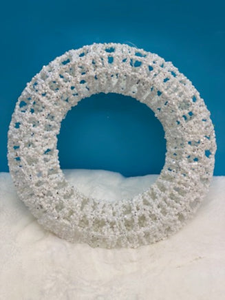 12" White Sequin Wreath