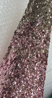 
              Gold & Pink Sequin Cone Tree
            