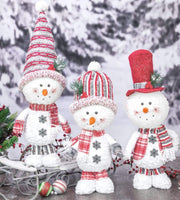 
              Jolly Crimson Snowman Bobble Stander
            