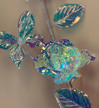 Iridescent Rose Butterfly Pick