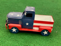 
              Metal Patriotic Farm Truck Table Decor
            