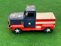 
              Metal Patriotic Farm Truck Table Decor
            