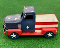 
              Metal Patriotic Farm Truck Table Decor
            