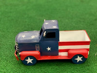 
              Metal Patriotic Farm Truck Table Decor
            