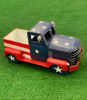 
              Metal Patriotic Farm Truck Table Decor
            