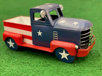 
              Metal Patriotic Farm Truck Table Decor
            