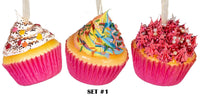 
              Foam Cupcake Ornaments- Set of 3
            