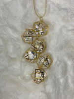 
              Gold Wire Drops With Gems Ornament
            