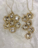 
              Gold Wire Drops With Gems Ornament
            