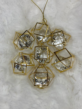 Gold Wire Drops With Gems Ornament