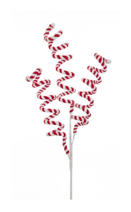 26" Red and White Candy Cane Swirl Pick