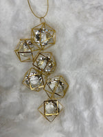 
              Gold Wire Drops With Gems Ornament
            