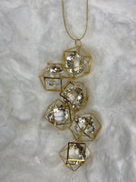 
              Gold Wire Drops With Gems Ornament
            