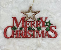 
              Red and Green "Merry Christmas" Ornament
            