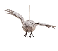 
              Grey With White Fur Flying Owl Ornament
            