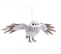 
              Grey With White Fur Flying Owl Ornament
            