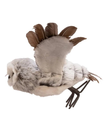 Grey With White Fur Flying Owl Ornament