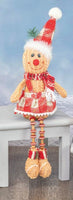 
              Set of 2- Red Plaid Button Leg Gingerbread
            