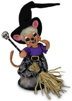 
              6" Witch Mouse with Broom
            