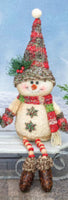 
              Country Plaid Button Leg Snowman
            