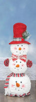 
              Jolly Crimson Snowman Stacker
            