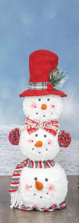 Jolly Crimson Snowman Stacker