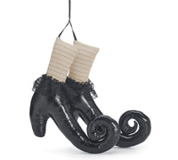 
              Black Curled Toe Witch Boots
            