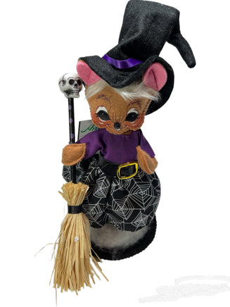 6" Witch Mouse with Broom