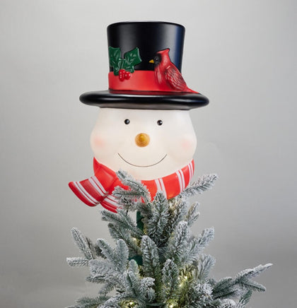 Blow Mold Snowman Christmas Tree Topper