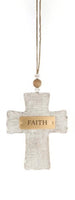 
              Wooden Whitewash Cross Ornaments- Set of 4
            