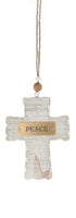 
              Wooden Whitewash Cross Ornaments- Set of 4
            