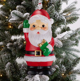 Blow Mold LED Santa Ornament