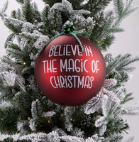 
              Believe Shatterproof Red Ball Ornament
            