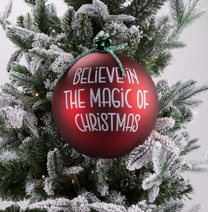 Believe Shatterproof Red Ball Ornament