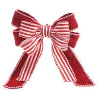 
              13.5" Striped Bow Ornament
            