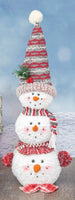 
              Jolly Crimson Snowman Stacker
            