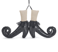 
              Black Curled Toe Witch Boots
            