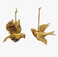 
              Set of 2-Gold Resin Dove Ornaments
            